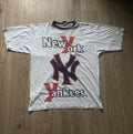 New York Yankees X Vintage Vintage 90s Yankees New York Big Logo Mlb Y2k Majestic Shirt Hoodie, Sweatshirt | FlexRushtees.com