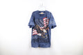 Vintage Y2k 2008 Acid Wash Usa Flag Eagle Mountains T Shirt