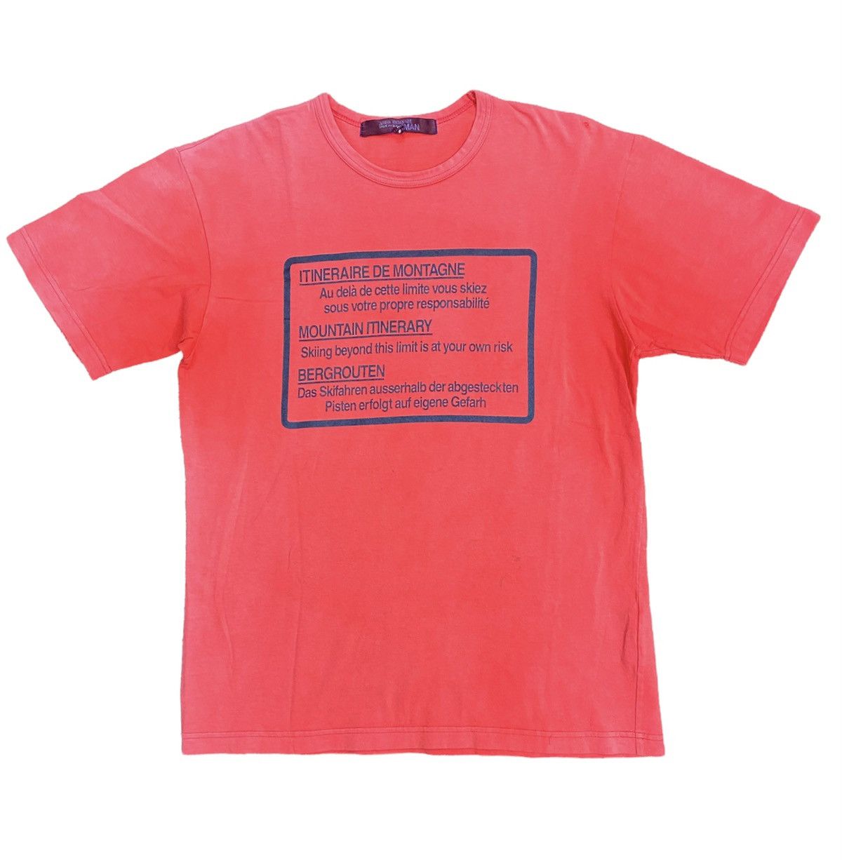 Comme Des Garcons Ad2004 Comme Des Garcons Mountain Itinerary Tee