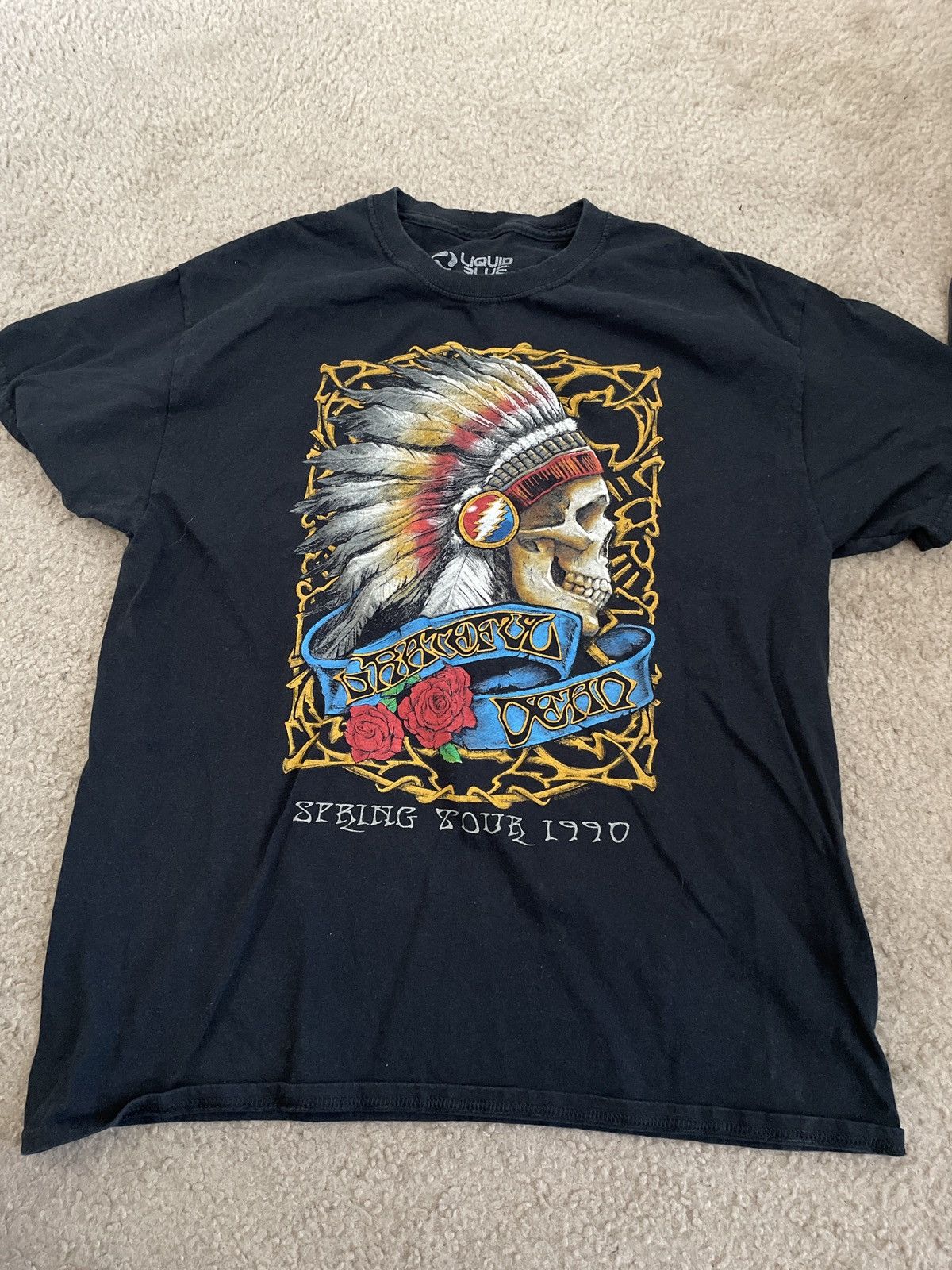 Grateful Dead Vintage 1990 Apron Tour Tee Hoodie, Sweatshirt | FlexRushtees.com