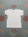 Vintage 70s Blank White T Shirt Fruit Loom Boys 10 Women S Baby Tee