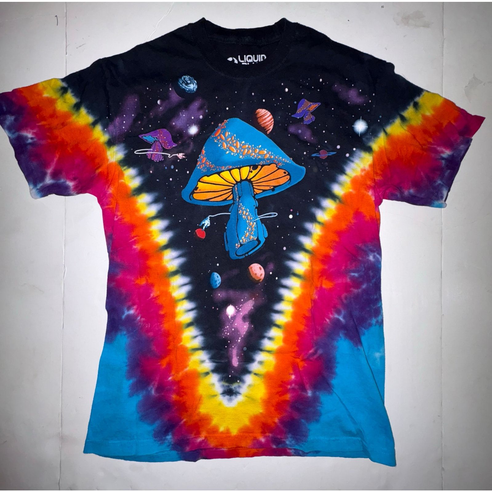 Blue Liquid Blue Mushroom Galaxy Tie Dye Medium