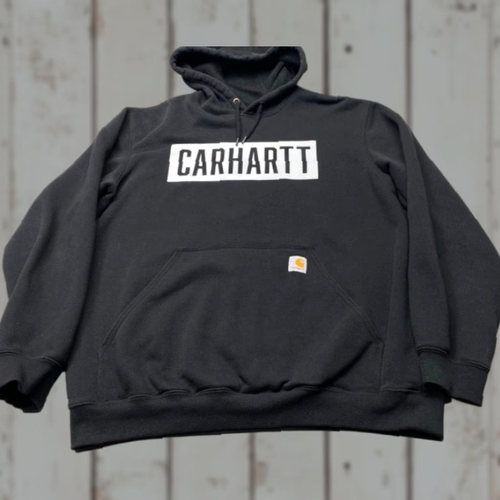 Carhartt Mens Hoodie Loose Fit Midweight Logo Graphic Black Large 8305 T-Shirts, Sweatshirt | FlexRushtees.com