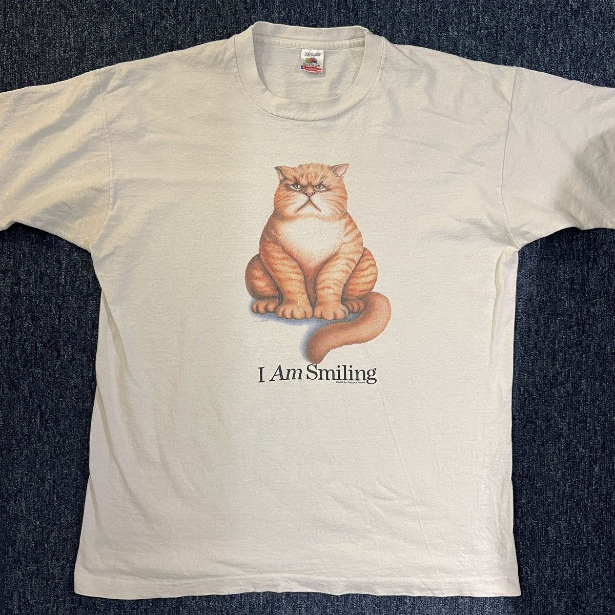Other Vintage 90s I Am Smiling Cat Graphic T Shirt Hoodie, Sweatshirt | FlexRushtees.com
