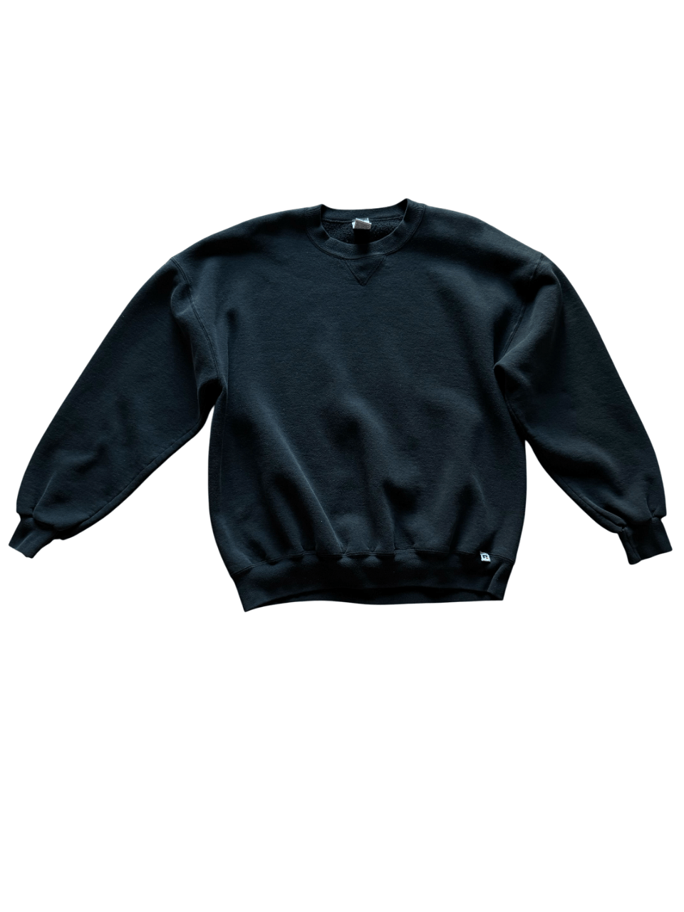 Russell Athletic 1990s Vintage Faded Black Russell Sweater