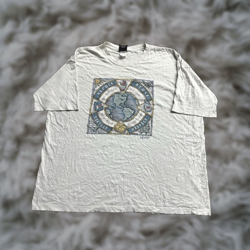S Vintage Levi S Silvertab Elements White T Shirt Xl Usa 90s Logo Graphic Print Cotton Mens Cre Hoodie, Sweatshirt