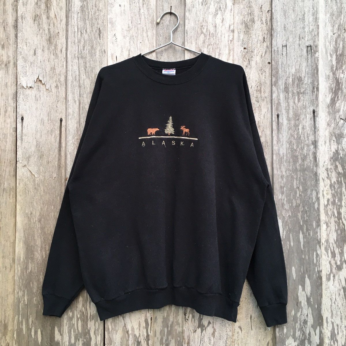 Vintage Hanes Alaska Embroidery Crewneck Sweatshirt