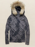 If Six Was Nine 2000s Bleach Double Layer Faux Fur Zip Up Hoodie