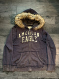 American Eagle Outfitters Custom American Eagle Fur Hoodie