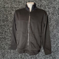 Large Full Zip Long Sleeve Pockets Black