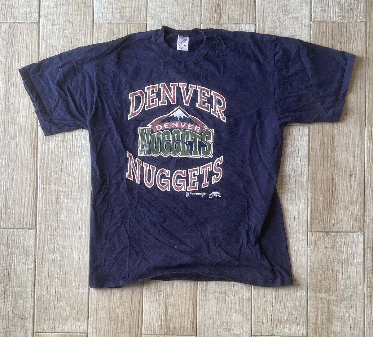 Vintage Denver Nuggets Nba T Shirt Navy 90s Sportswear Hoodie, Sweatshirt | FlexRushtees.com