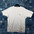Fruit Of The Loom Vintage Alpine Pocket Tee Mountain Graphic Made Usa Men Xl White T Shirt Canvas 90