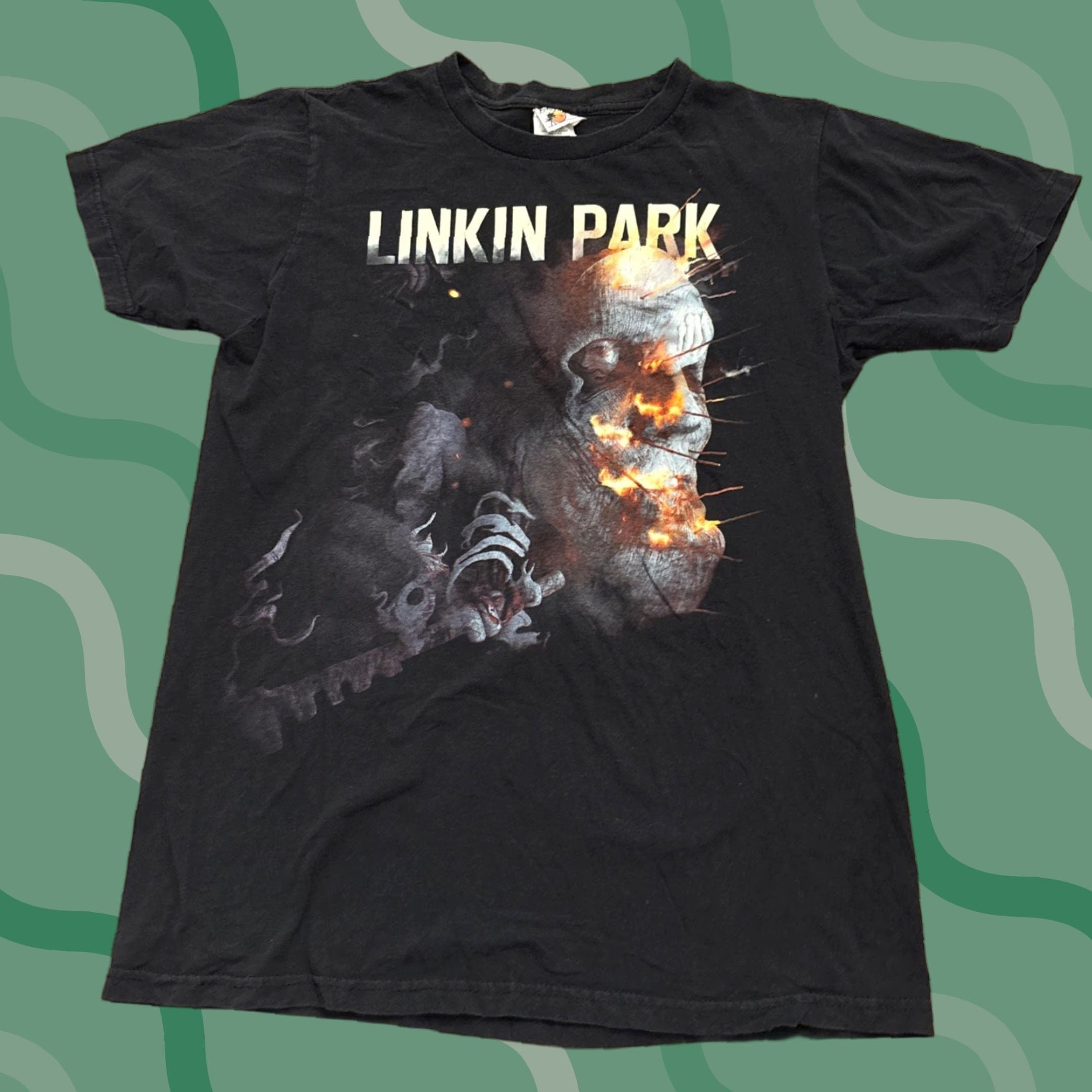 Vintage Linkin Park The Hunting Party Tour T Shirt Bayside Shirt Mens M Black Cotton Graphic Hoodie, Sweatshirt
