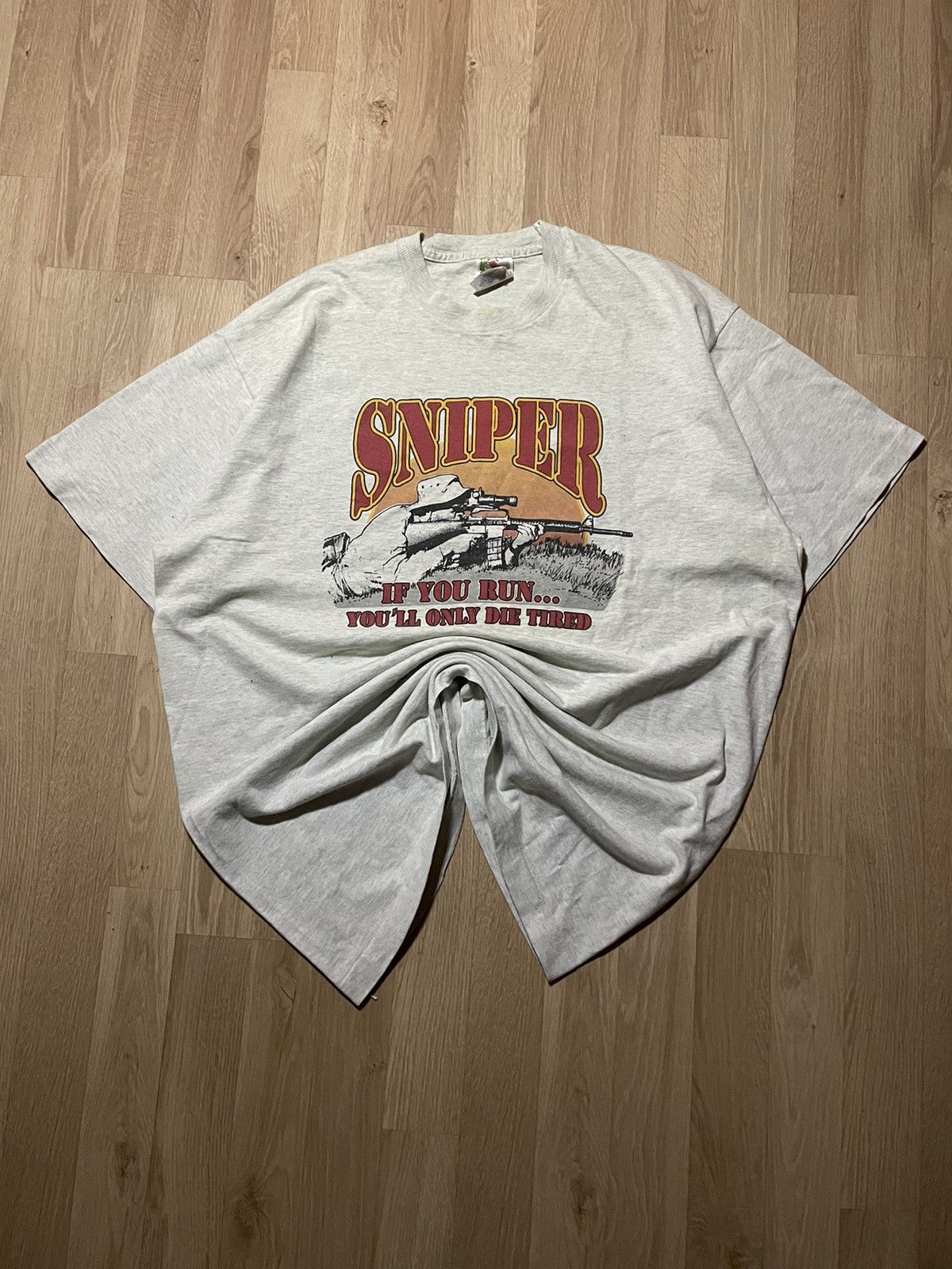 Vintage Sniper Fruit Of The Loom Shirt 90s