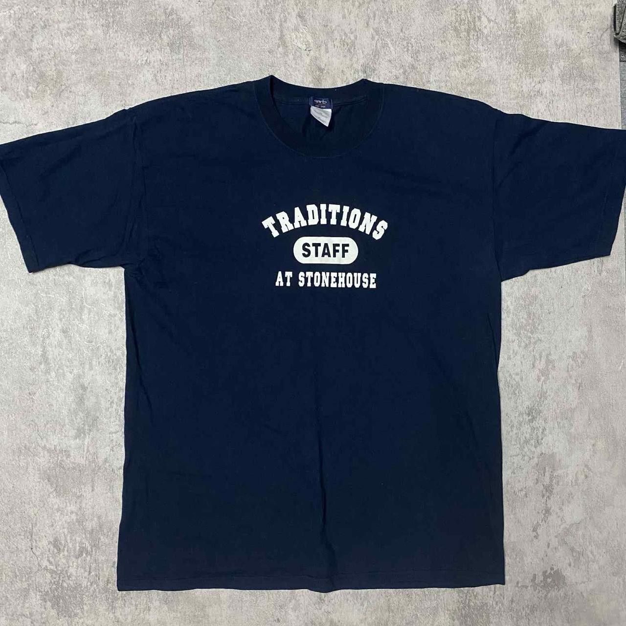 Other Navy Blue Vintage 90s Stonehouse Traditions Staff T Shirt Hoodie, Sweatshirt | FlexRushtees.com