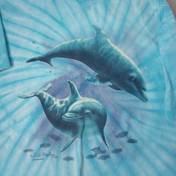 Vintage Dolphins Ocean Tie Dye T Shirt