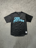 Future Rare Odd Future Black Botton Up Baseball Jersey Large