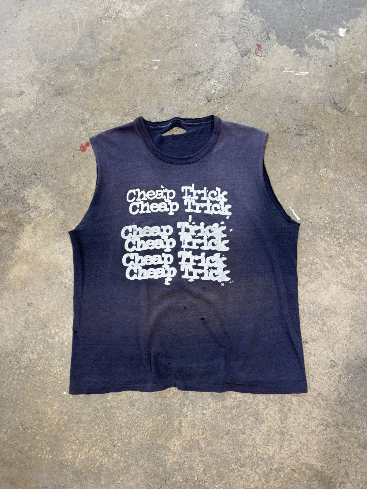 Vintage 1980s Cheap Trick Faded And Thrashed Cutoff T-Shirts, Hoodie, Sweatshirt | FlexRushtees.com