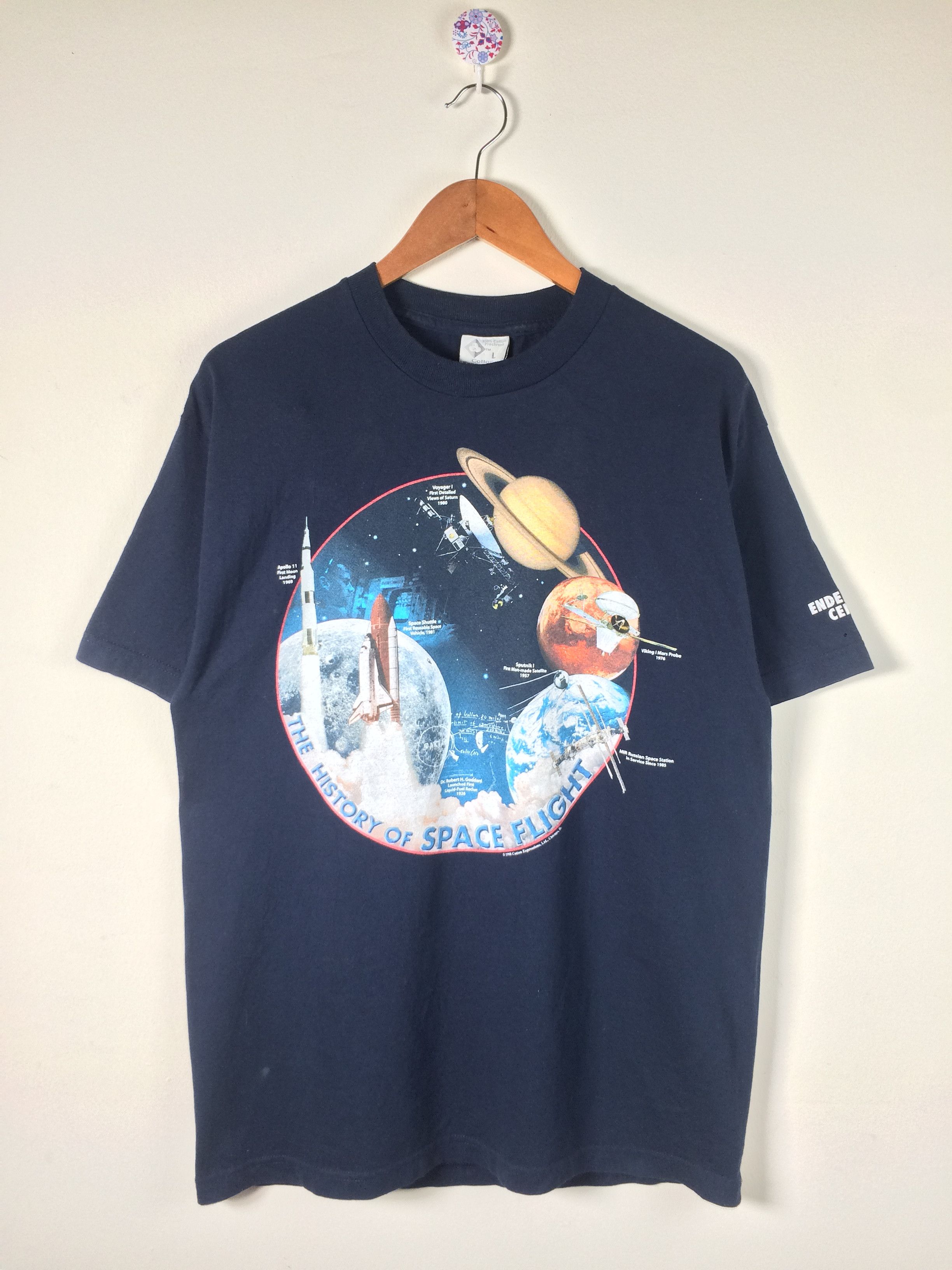 Other X Vintage 1998 History Of Space Flight Tee Dark Blue