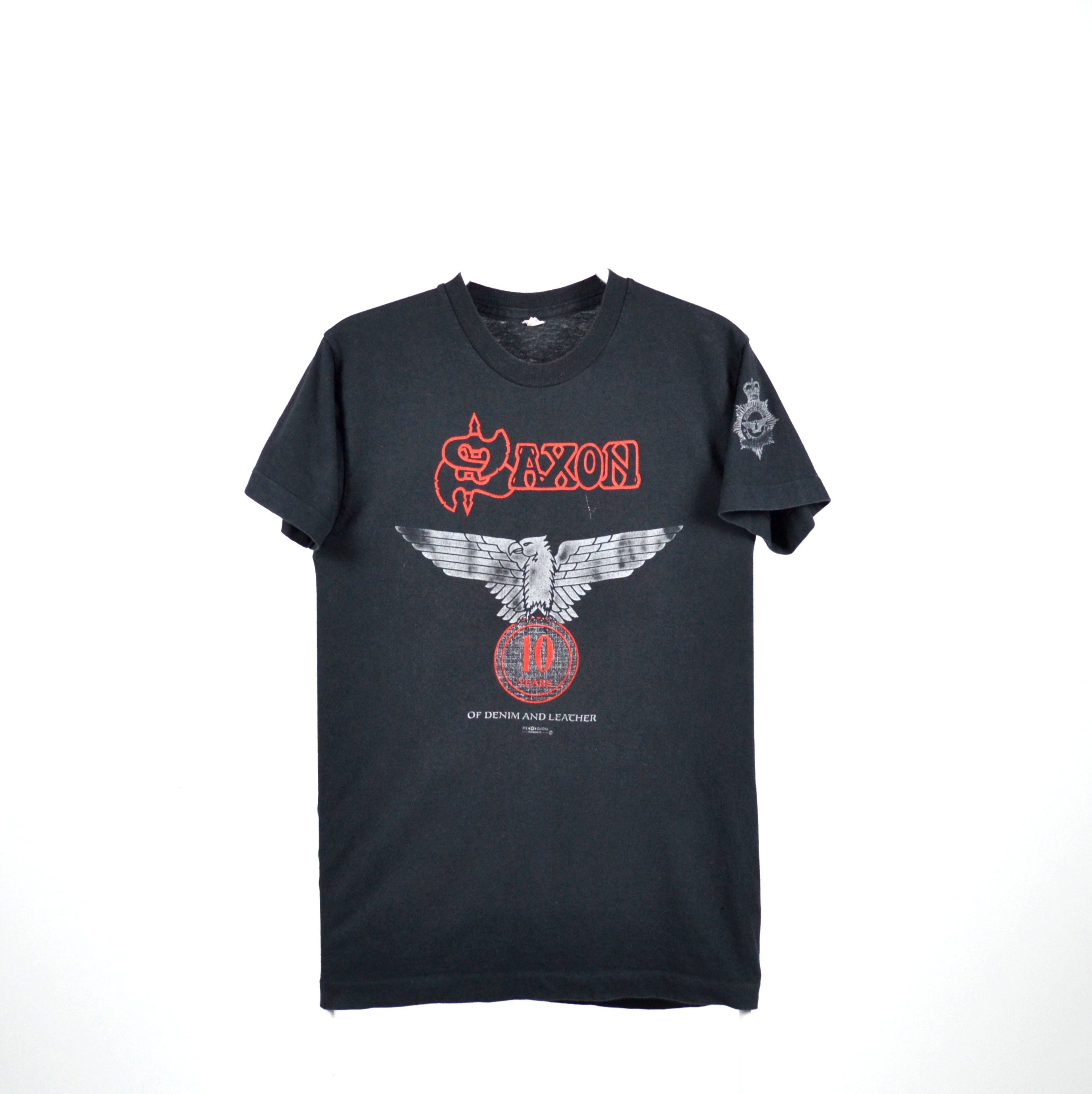 Vintage Saxon European Tour 1990 T-Shirts, Hoodie, Sweatshirt | FlexRushtees.com