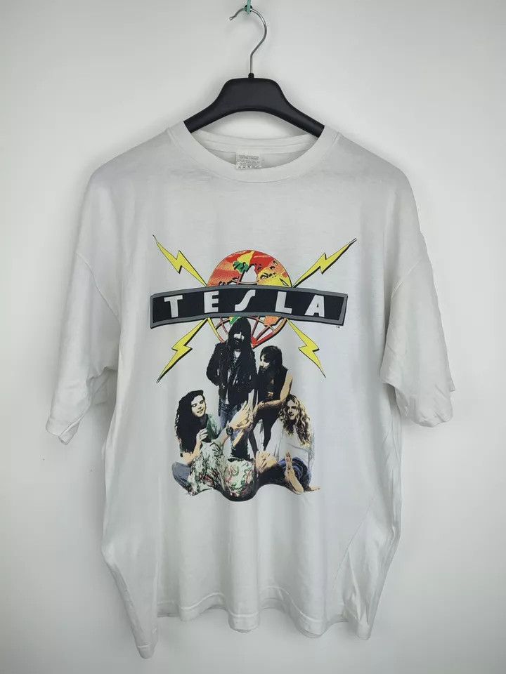 Vintage Tesla Psychotic European Tour 1991 T Shirt Hoodie, Sweatshirt | FlexRushtees.com