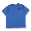 Off White Blue Abstract Logo Oversized T Shirt Hoodie, Sweatshirt | FlexRushtees.com