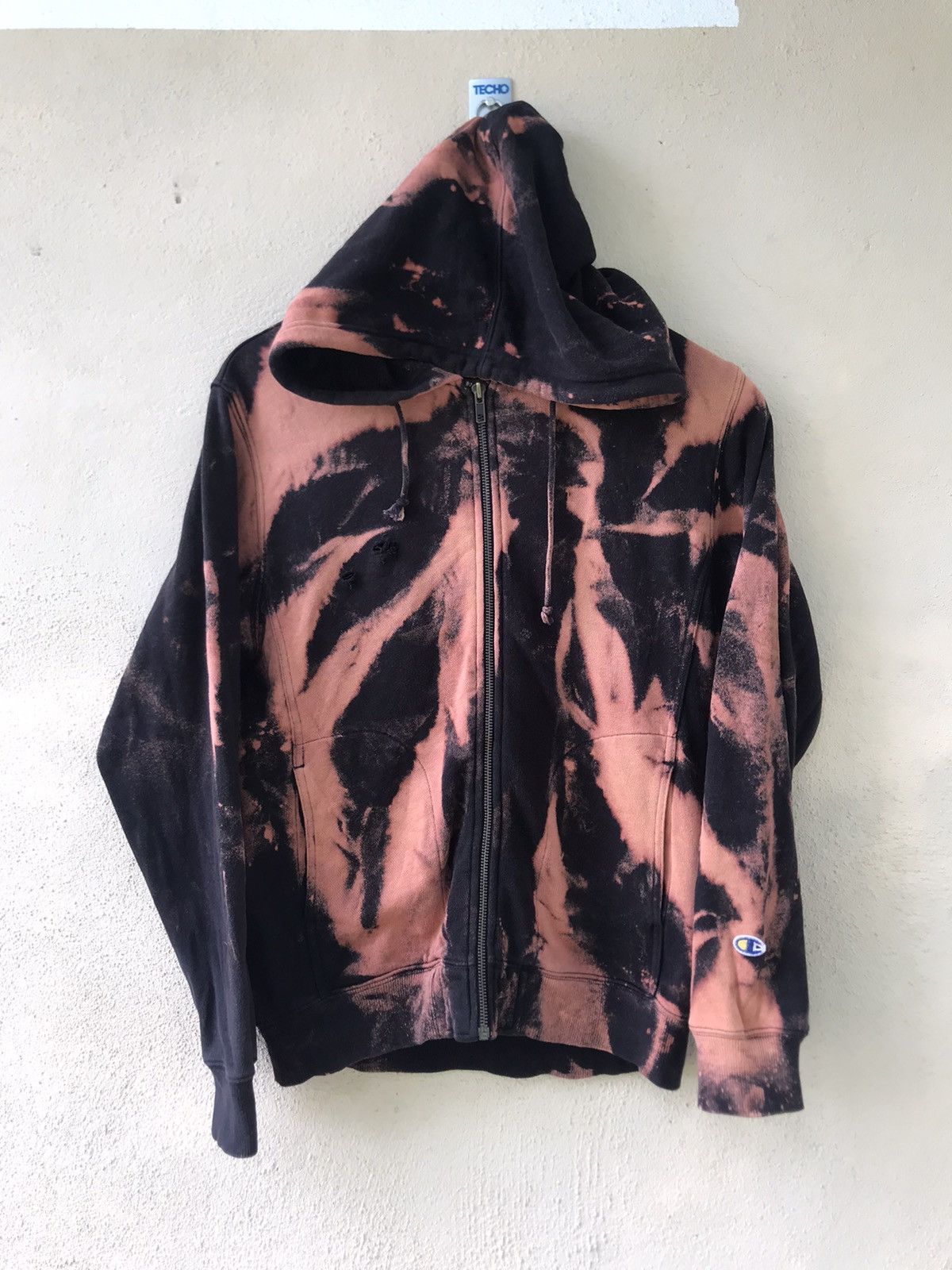 Champion Hoodie Custom Bleach Destroy Distress T-Shirts, Sweatshirt | FlexRushtees.com