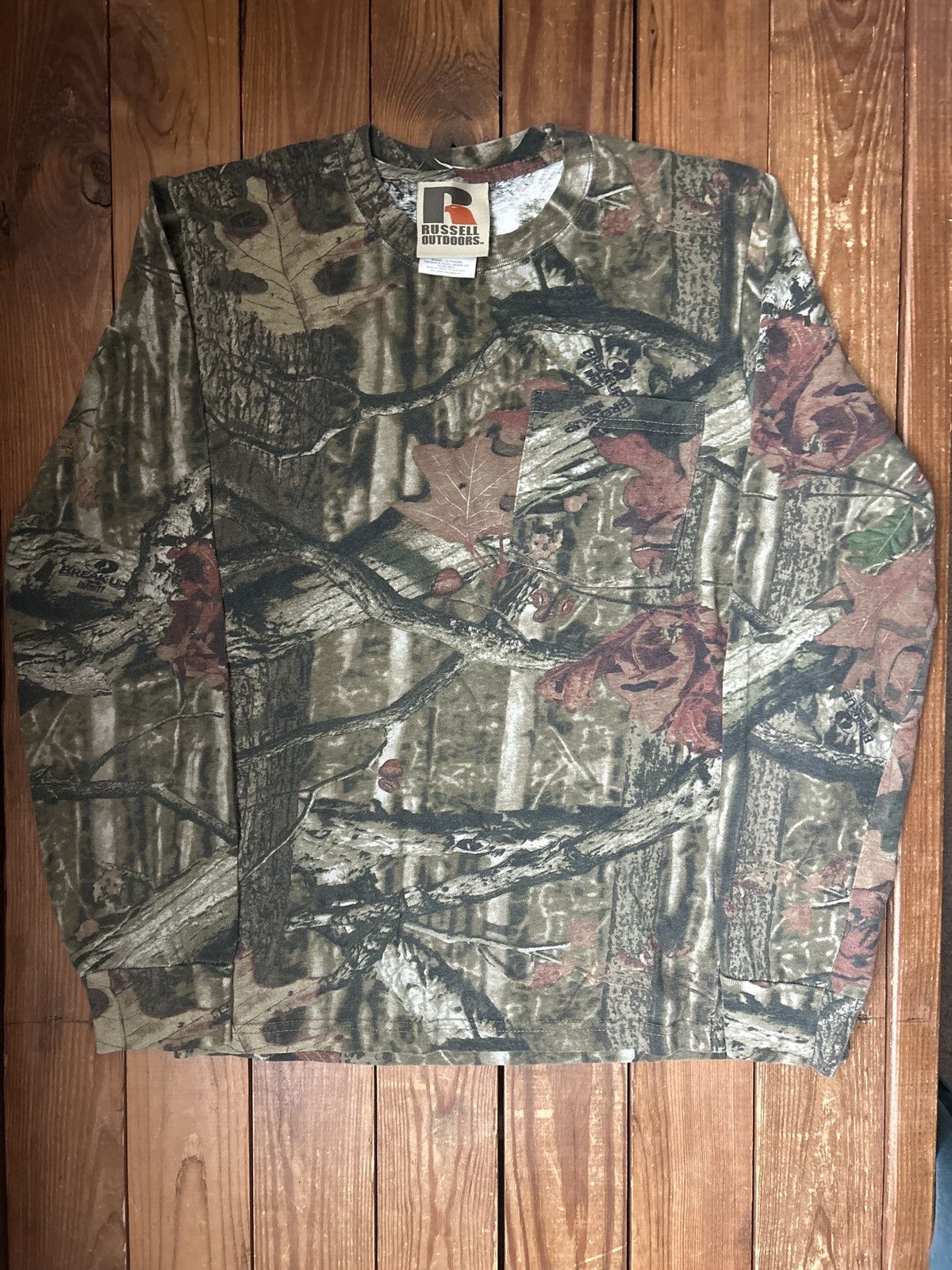 Vintage Russell Athletic Real Tree Camo Long Sleeve Shirt