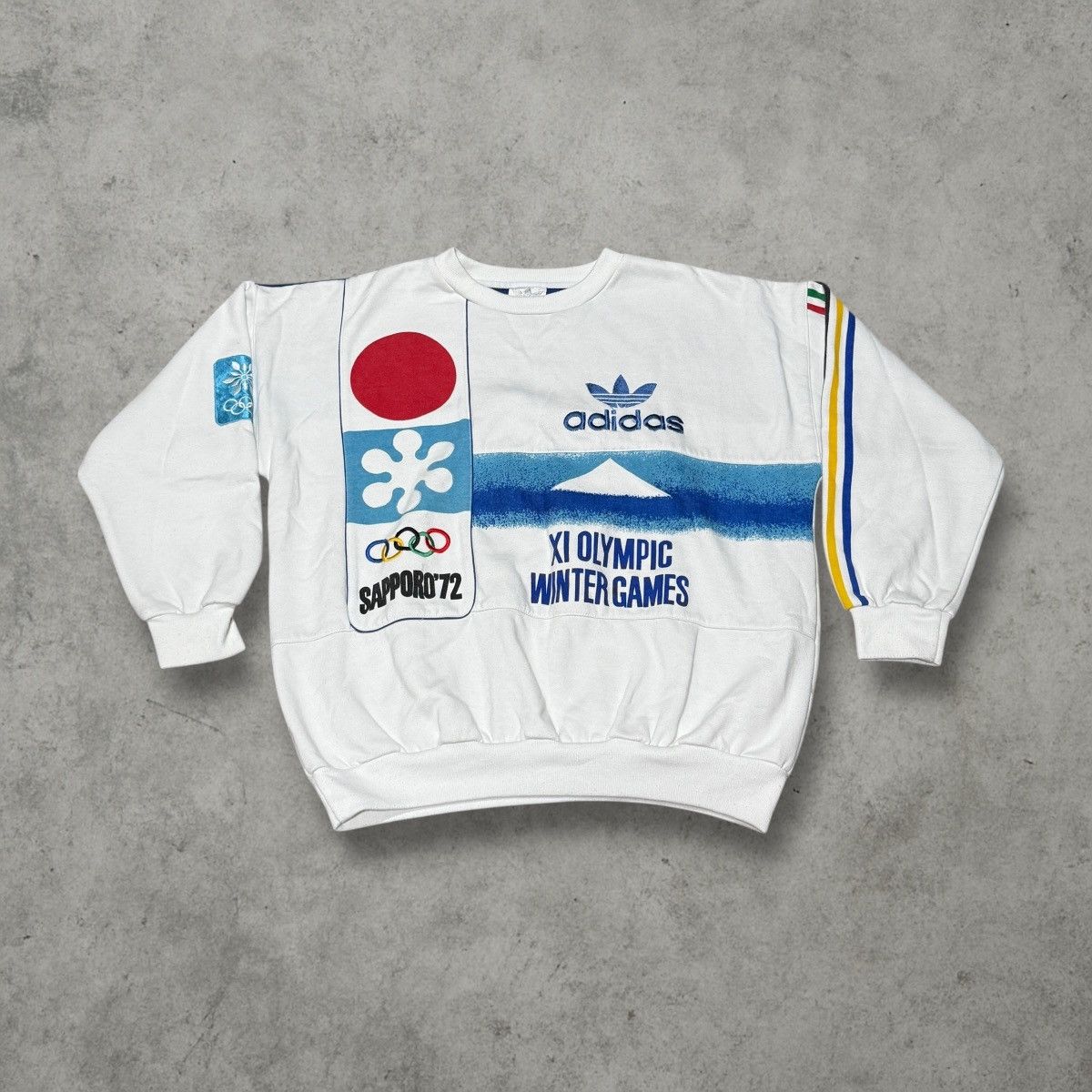 Vintage Adidas 1972 Winter Olympics Sapporo Japan Crewneck