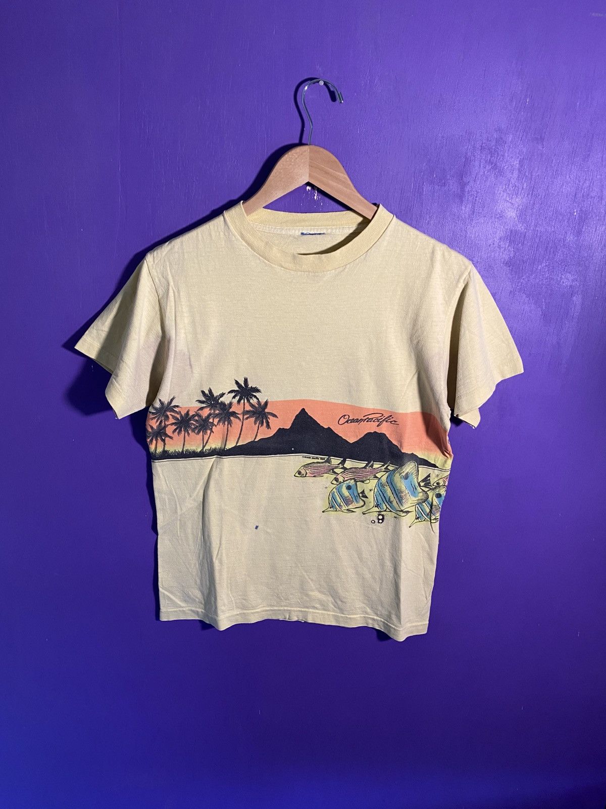 Ocean Pacific Vintage 1986 Ocean Pacific Island Fish T Shirt