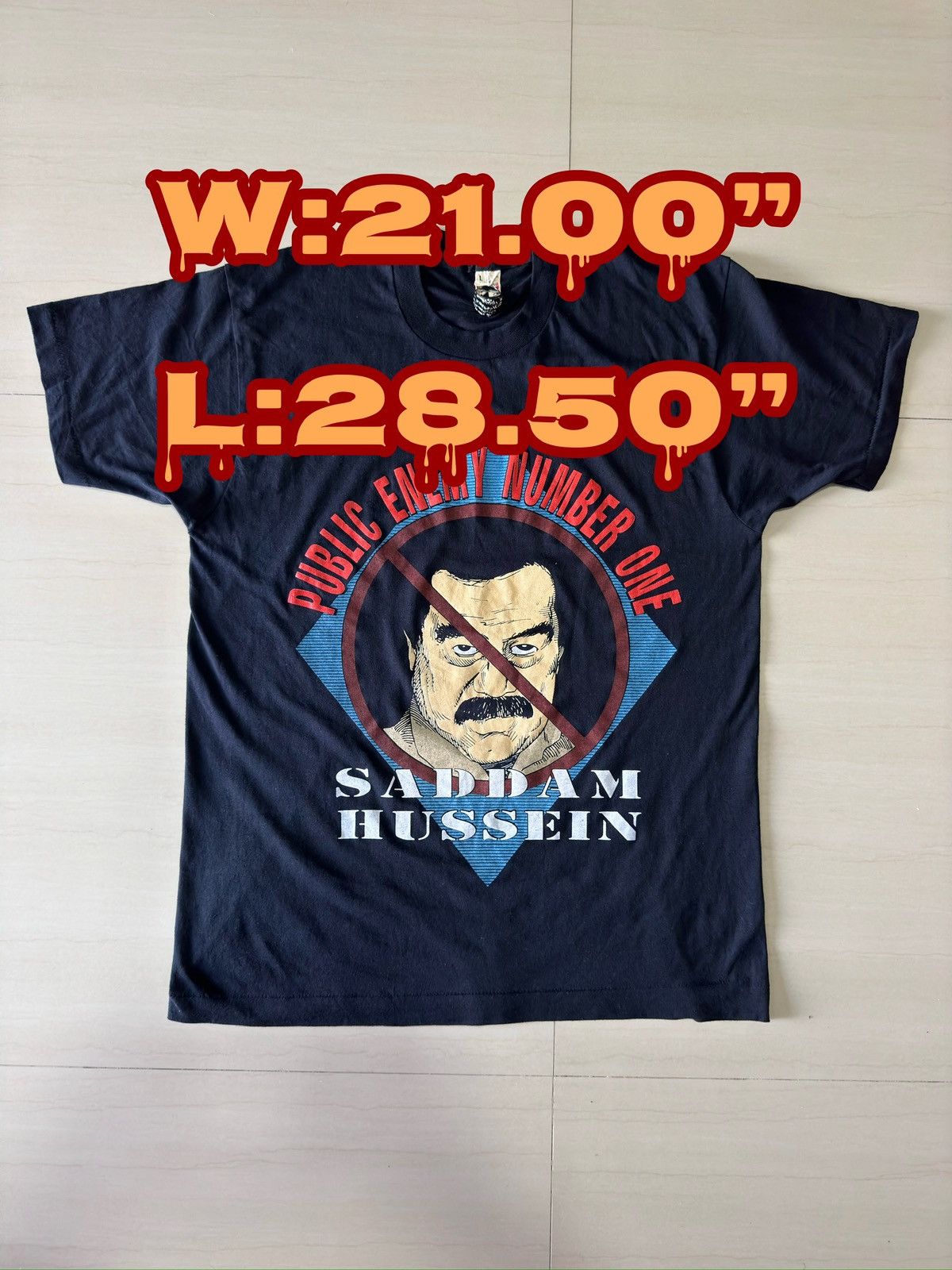 Other 80s 90s Public Enemy Saddam Hussein Vtg Screen Stars Shirt