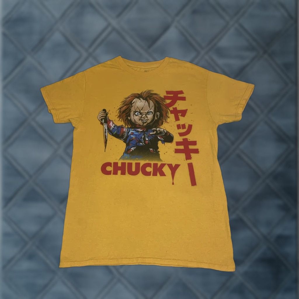 Vintage Child S Play T Shirt Horror Men Small Yellow 90s