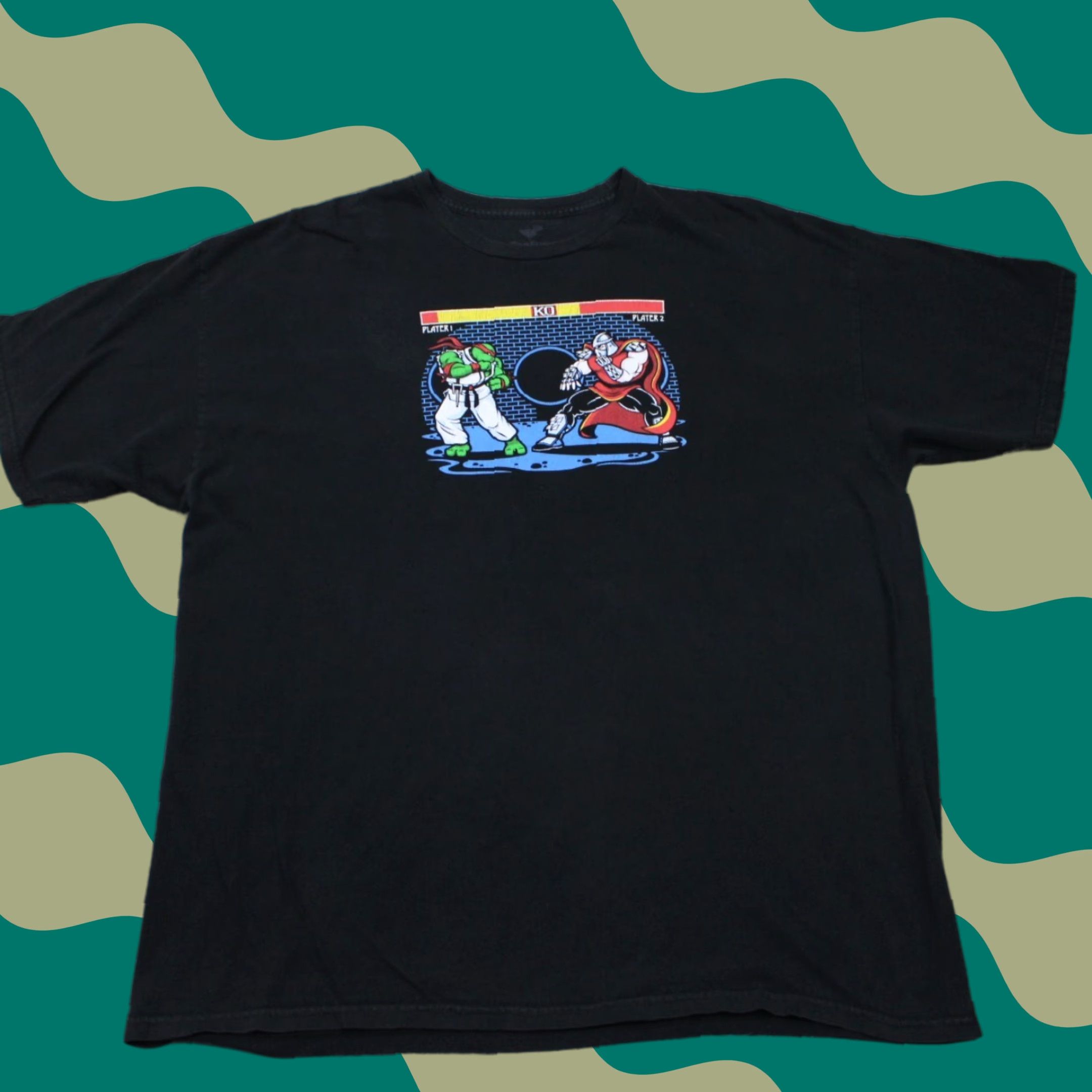 Street Fighter Shirt Mens 2xl Xxl Black Teefury 100 Cotton S S Pullover