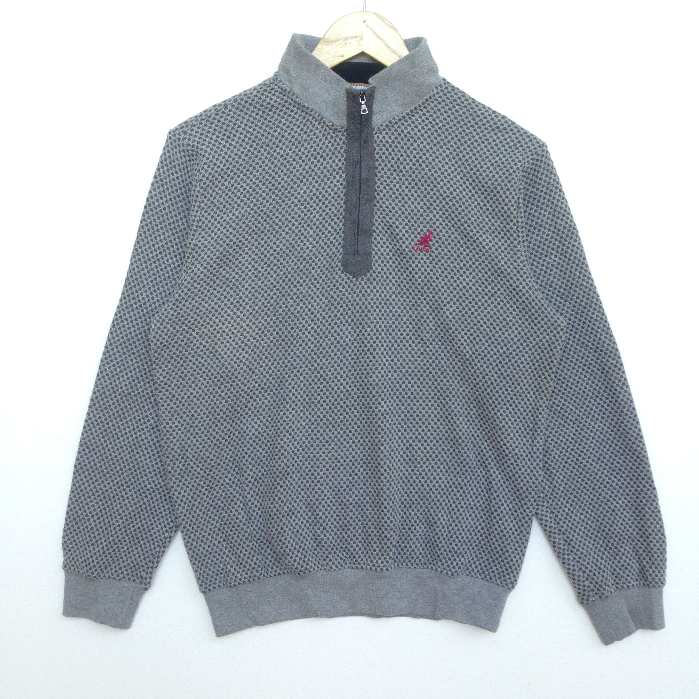 Kangol Sweatshirt Small Logo Quater Zip Sweatshirt