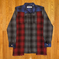 White Off White Patchwork Heavy Wool Flannel Lightly Worn