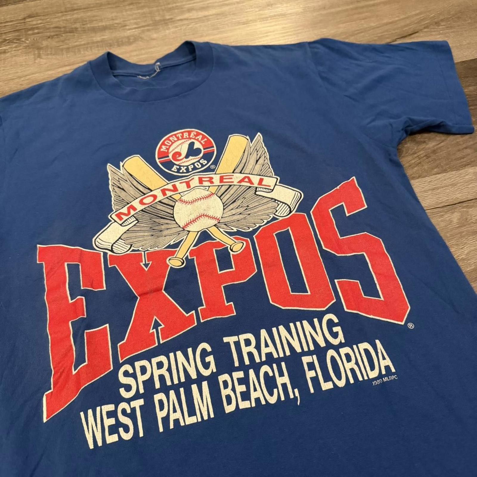 Other Vintage Montreal Expos Spring Training T Shirt 1989 M Hoodie, Sweatshirt | FlexRushtees.com