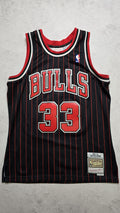 Mitchell Ness Scottie Pippen Chicago Bulls 1995 96 Black Pinstripe Jersey
