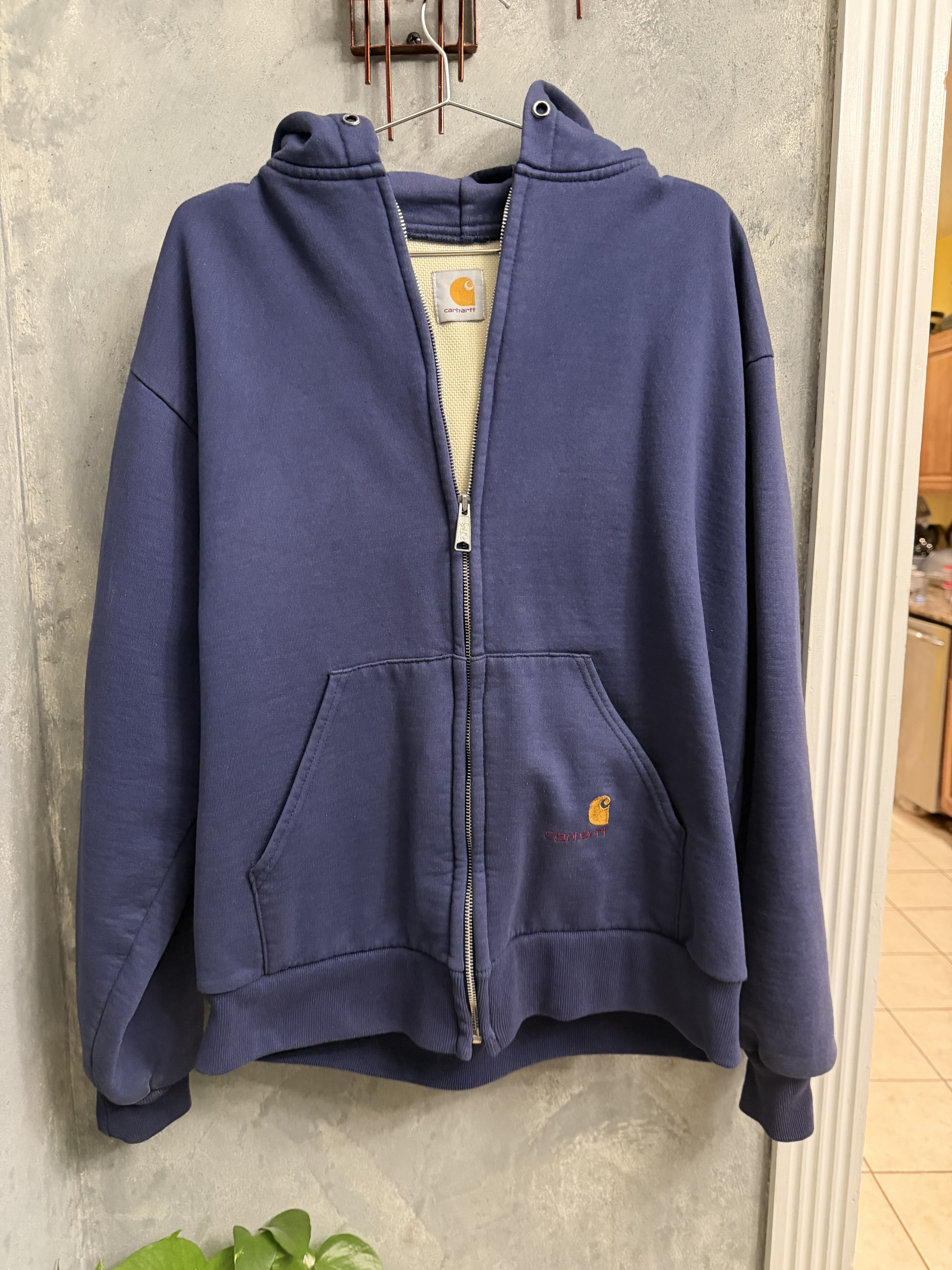 Carhartt Vintage Navy Lined Carharrt Zip Up