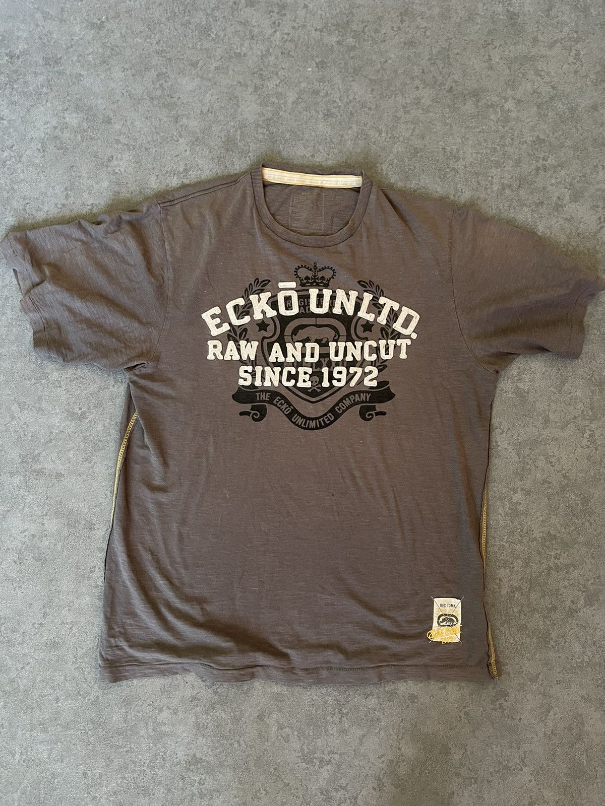 Fubu X Rap Tees Vintage Ecko Unltd Big Logo Tribal Grey Tee