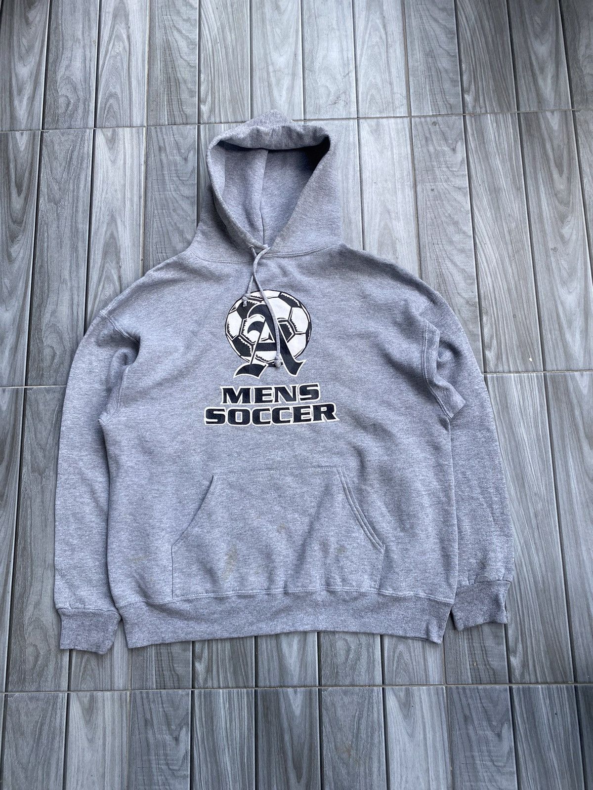 Vintage Jerzees Mens Soccer Hoodie