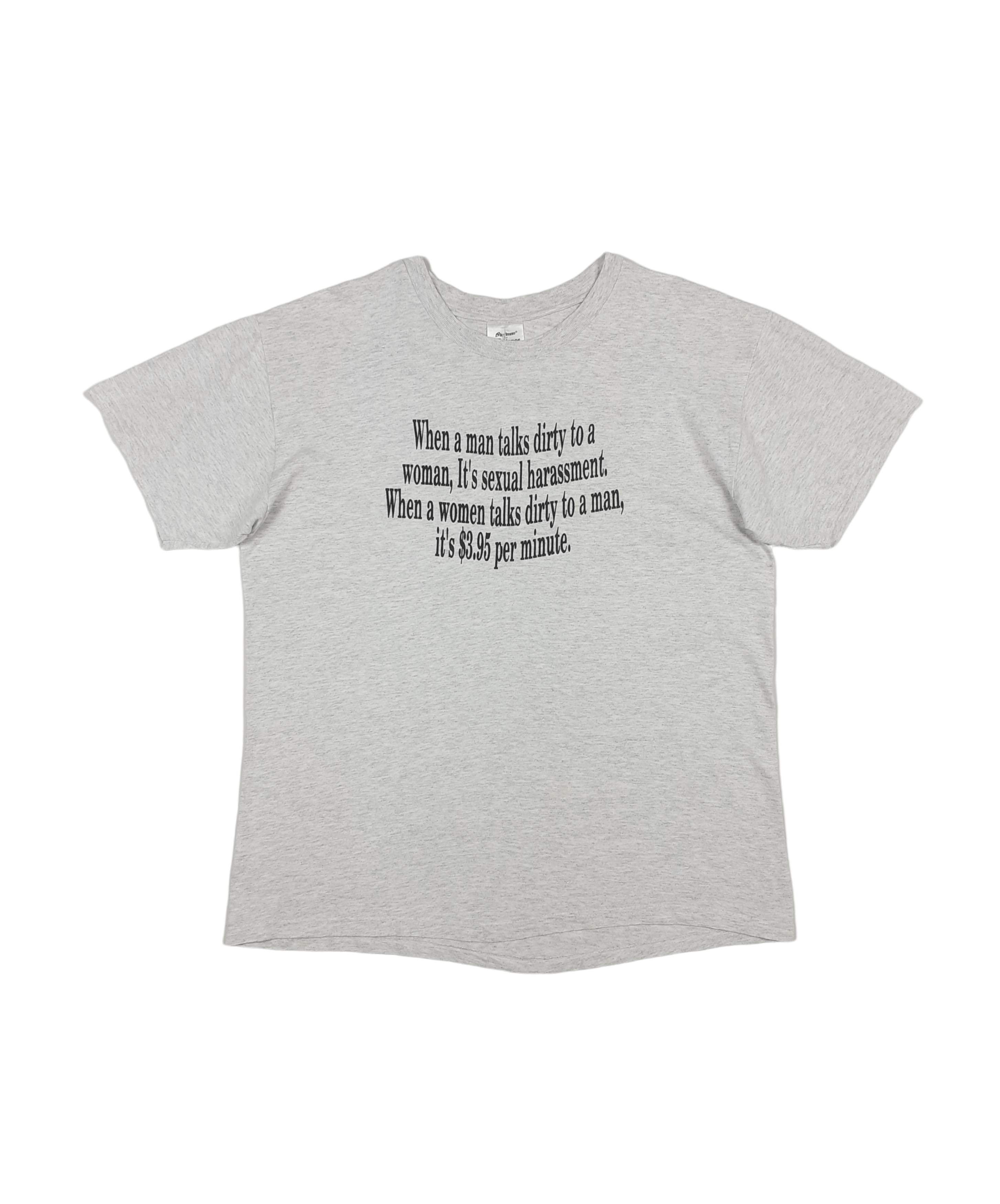Vintage Hanes Humor Caption Painter Gray T Shirt L Grey