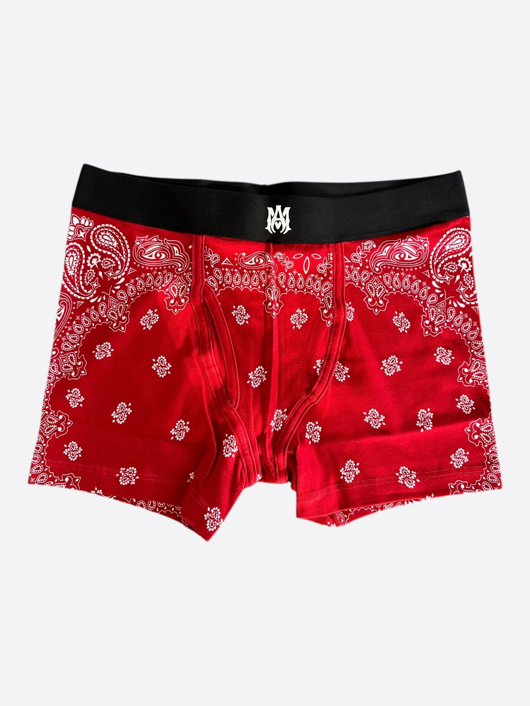 Amiri Red White Bandana Ma Logo Boxershorts