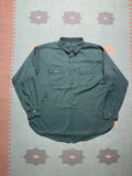 Vintage Vtg 50s 60s Work Shirt Twill Selvedge Gussets Distressed Xxl