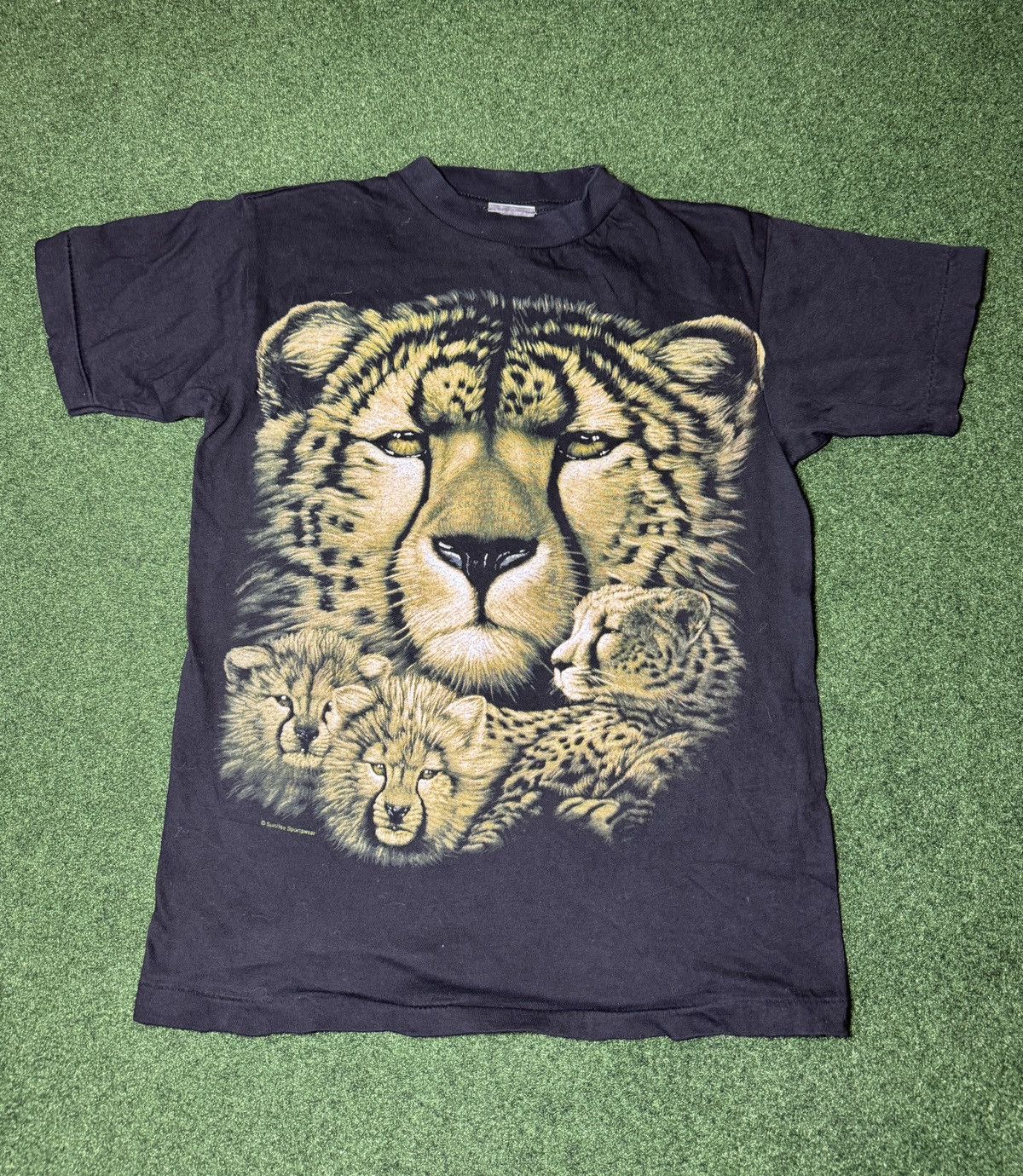 Vintage 90s American Thunder Cheetah Print Nature T Shirt Hoodie, Sweatshirt | FlexRushtees.com
