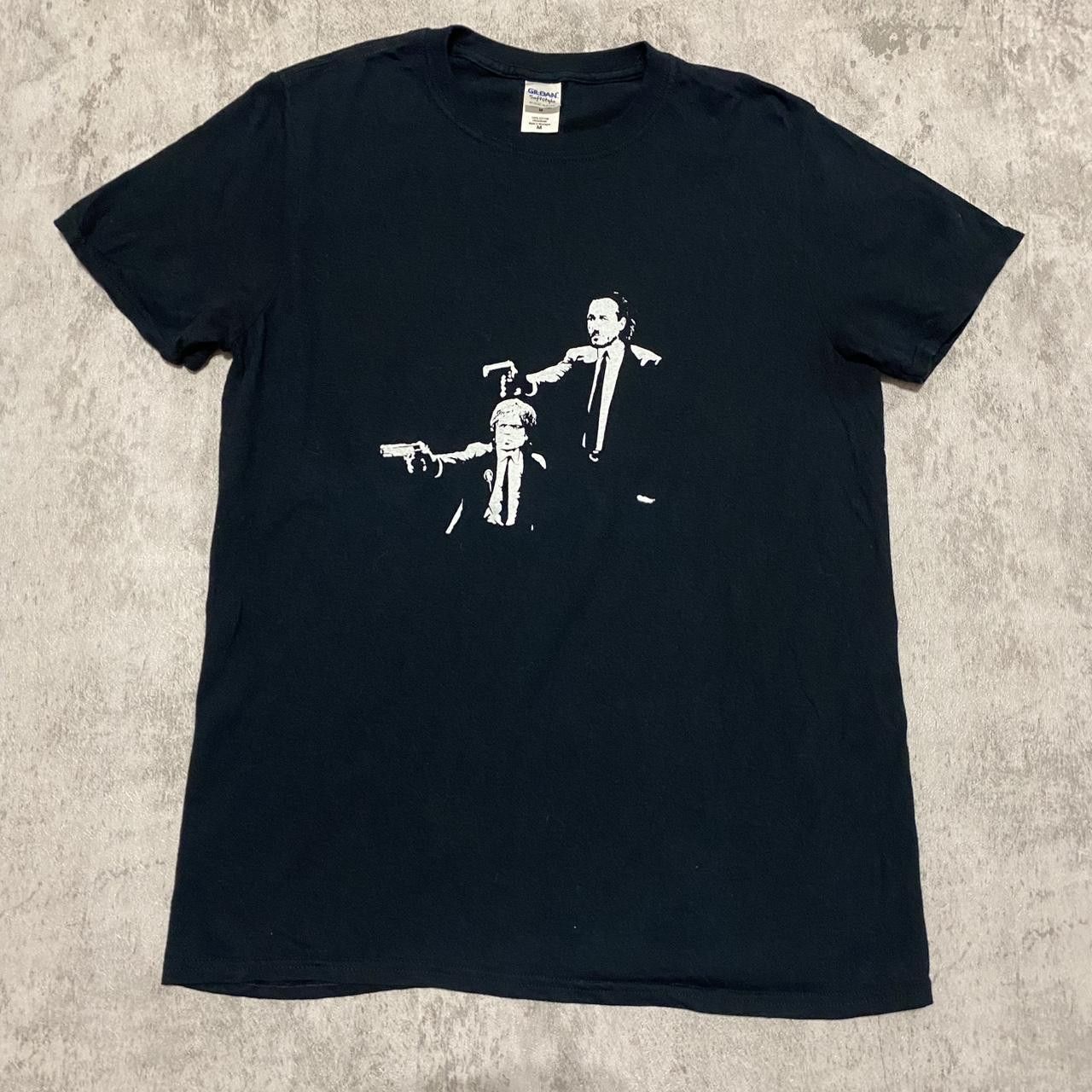 Gildan Black Pulp Fiction Movie T Shirt Vintage Y2k Game