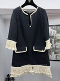 Chanel Greek Series Black And White Colour Block Tassel Dr T-Shirts, Hoodie, Sweatshirt | FlexRushtees.com