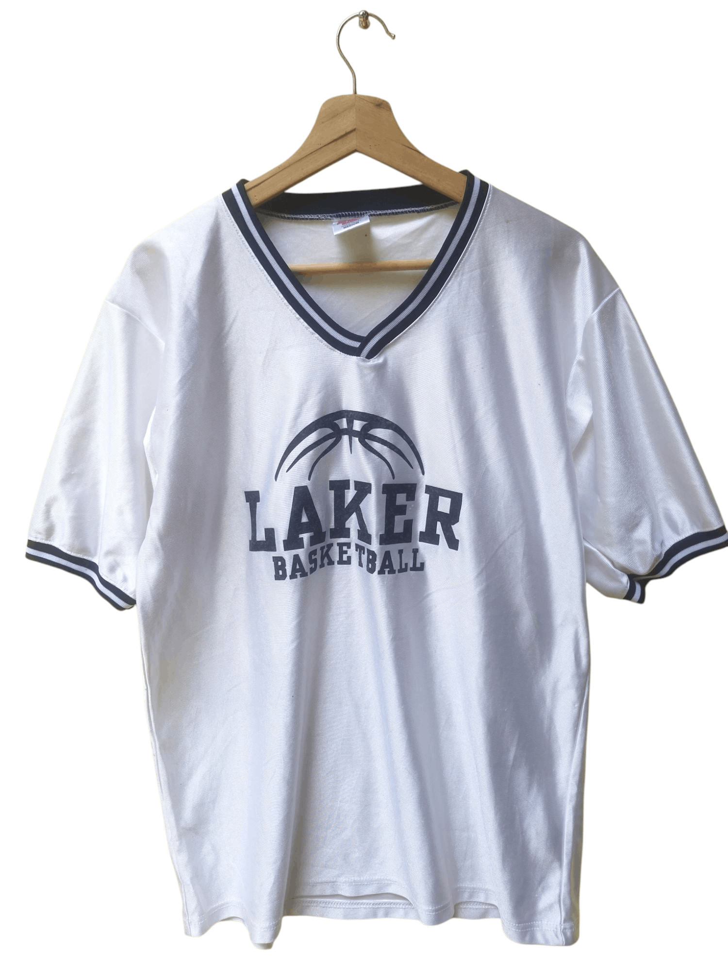 Vintage L A Lakers Jersey Tee Shirt Made In Usa Hoodie, Sweatshirt | FlexRushtees.com