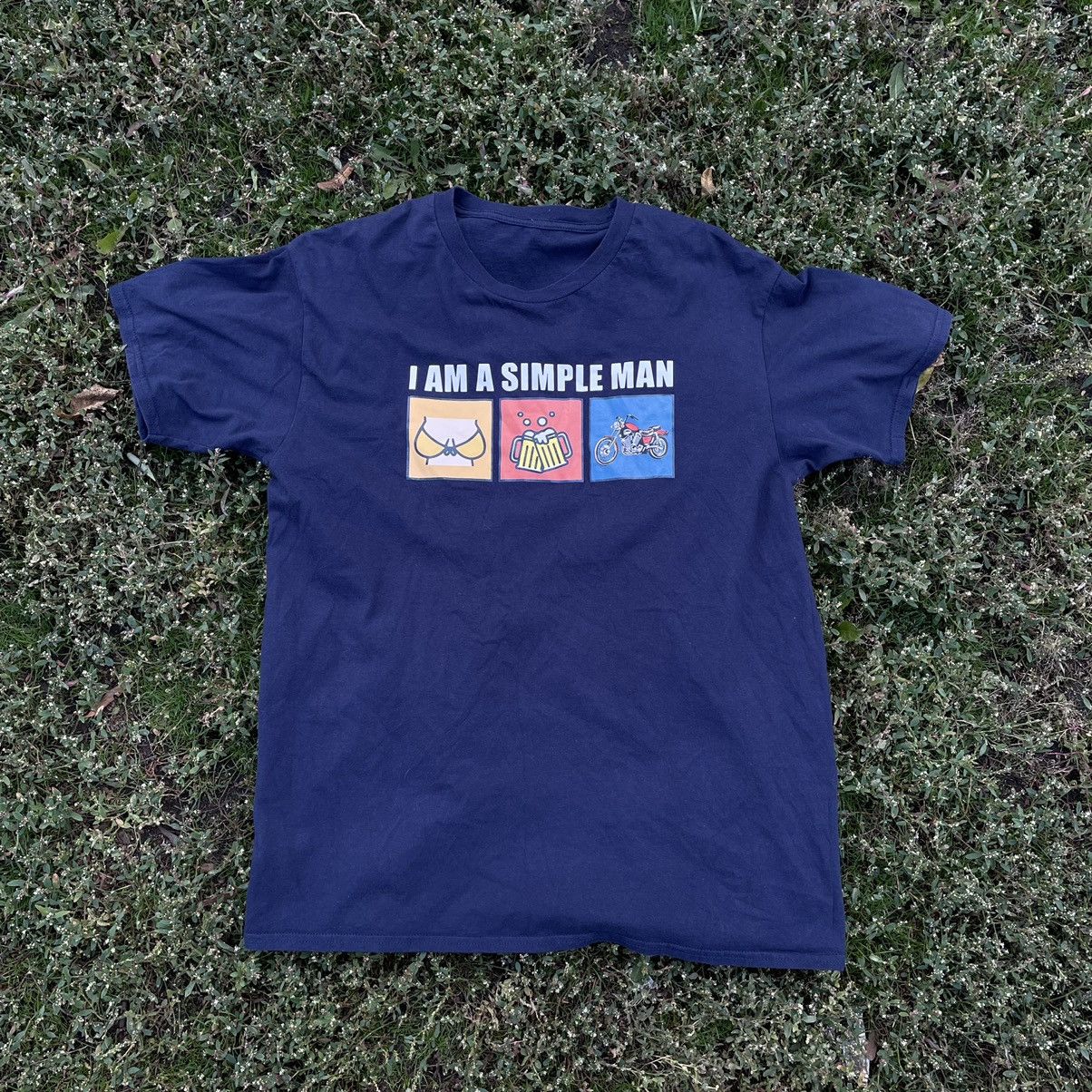 Vintage Y2k Adult I Am A Simple Man Grail Humor Tee Hoodie, Sweatshirt | FlexRushtees.com