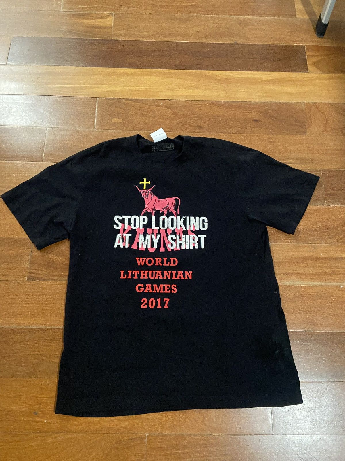 Vetements Stop Looking At My Shirt Tee Hoodie, Sweatshirt | FlexRushtees.com