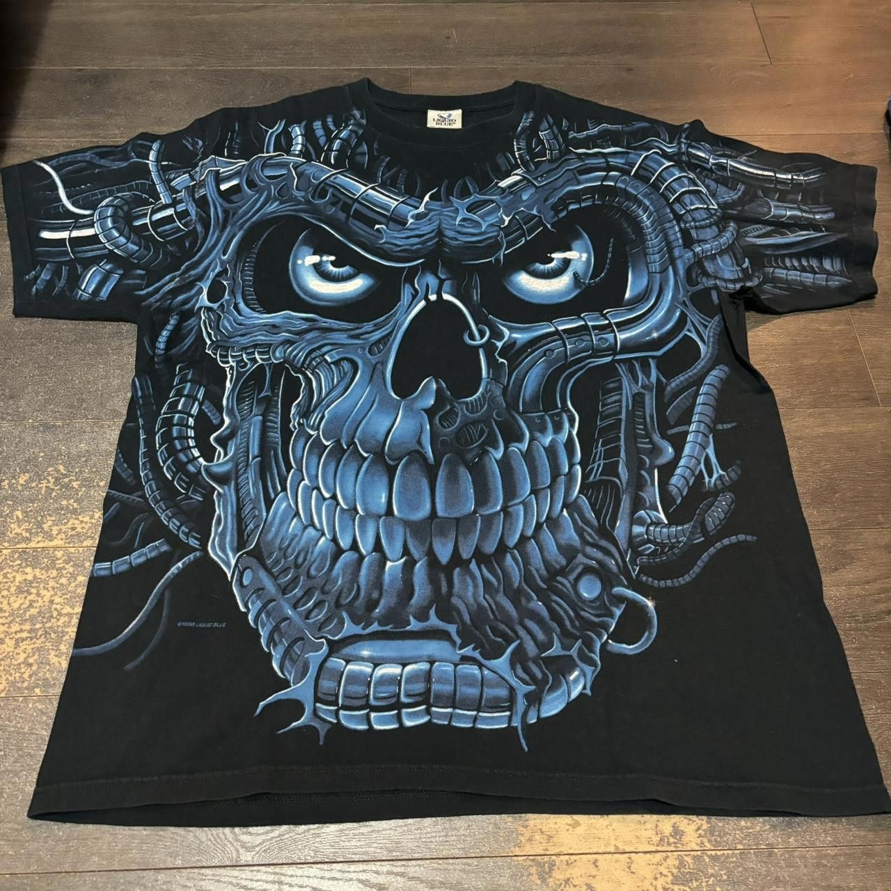 Blue Vintage Liquid Blue Terminator All Over Print T Shirt 1998